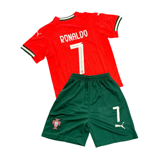 Portúgal Treyja og stuttbuxur 2026 (Ronaldo) - Krakkar